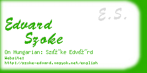 edvard szoke business card